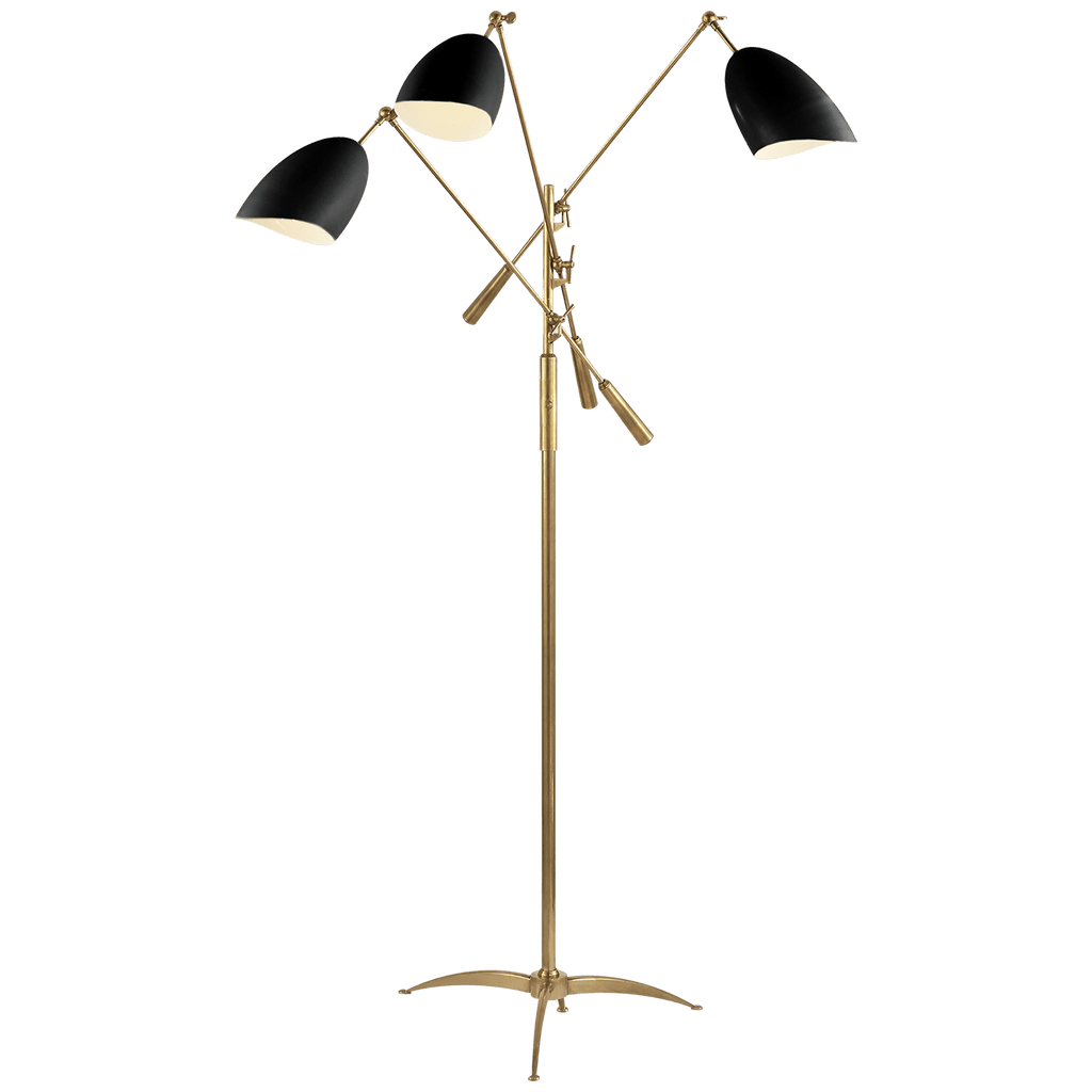 AERIN Sommerard Antique Brass Floor Lamp Black Decolight Ltd