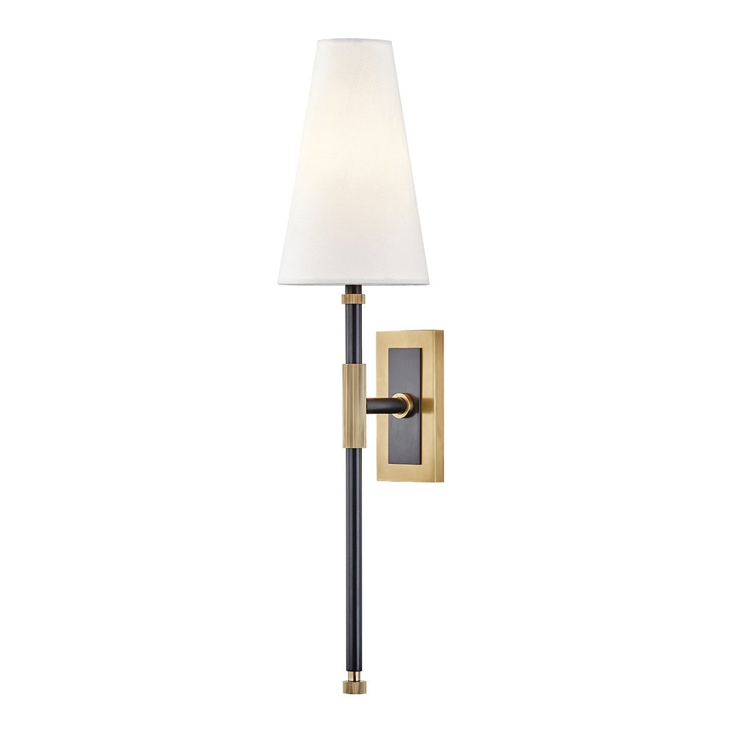 Hudson Valley Bowery Mid Century Wall Light Brass  Black 3721-AOB-CE–  Decolight Ltd