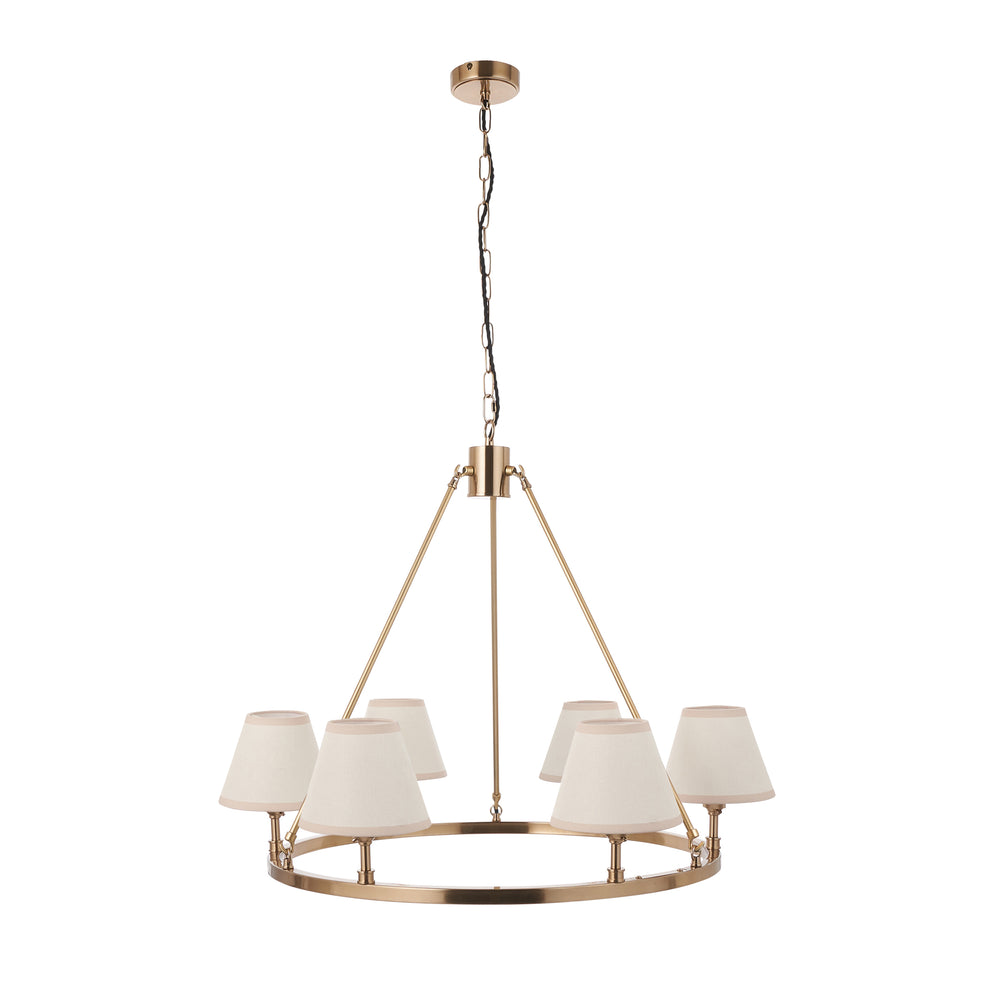 Envisage Sutton Aged Brass Ceiling Pendant Light 6 Arm