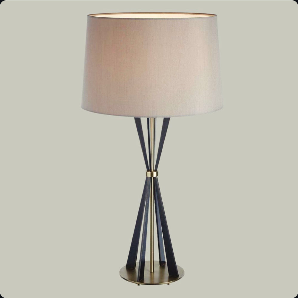 Aldridge Andromeda Mid Century Bronze with Brass Table Lamp