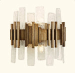 Decolight Saphie Wall Light  Gold Brush and Glass