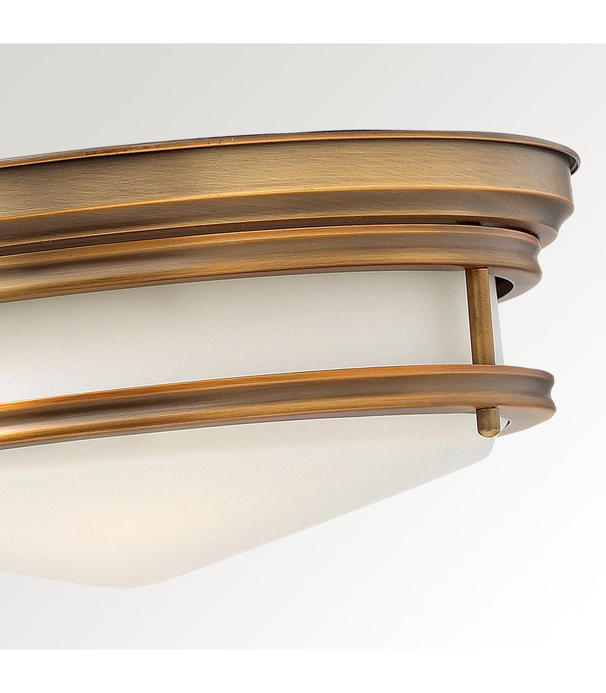 Decolight Hanley Aged Brass Semi Flush Ceiling Light