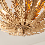 Decolight Hampton Gold Leaf Semi Flush Ceiling Light