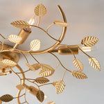 Decolight GOLD Leaf Branching Semi Flush Ceiling Light 6 Light