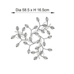 Decolight Golf Leaf Branching Semi Flush Ceiling Light 3 Light