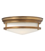 Decolight Hanley Aged Brass Semi Flush Ceiling Light