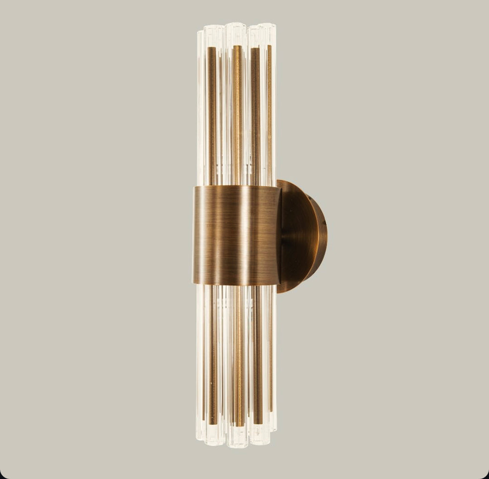 Decolight Alsace Mid Century Inspired Antique Brass Wall Light