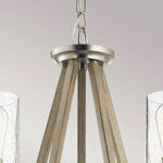 Decolight Denby 5 Arm Light Brushed Silver Ceiling Light - Decolight Ltd 