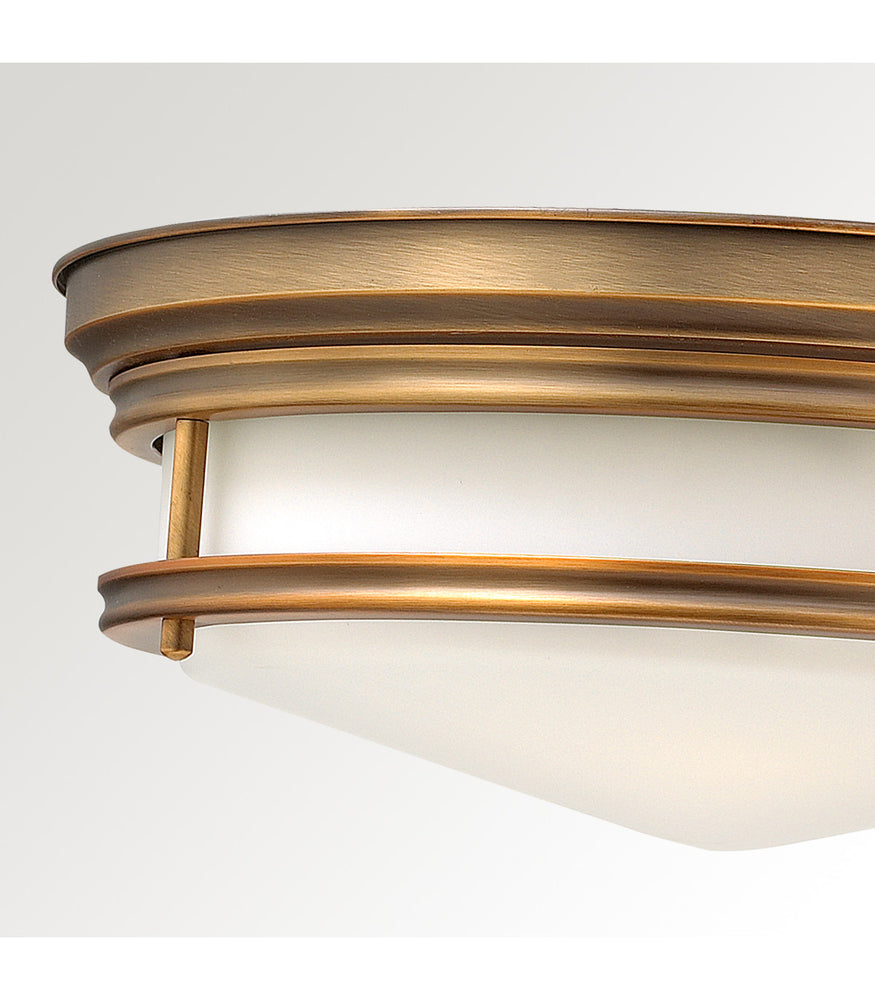 Decolight Hanley Aged Brass Semi Flush Ceiling Light