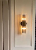 Decolight Alsace Mid Century Inspired Antique Brass Wall Light