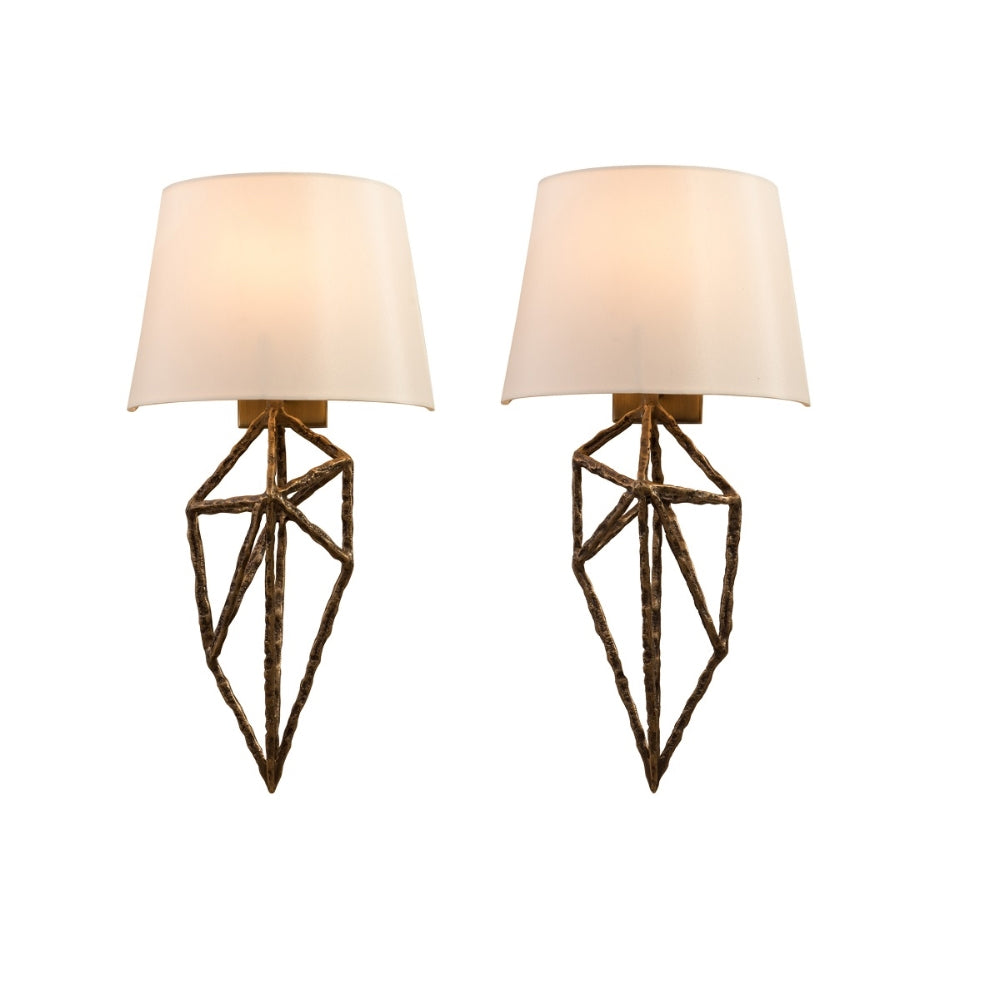 RV Astley Lyra Wall Lamps with Antique Brass Finish – 50406– Decolight Ltd